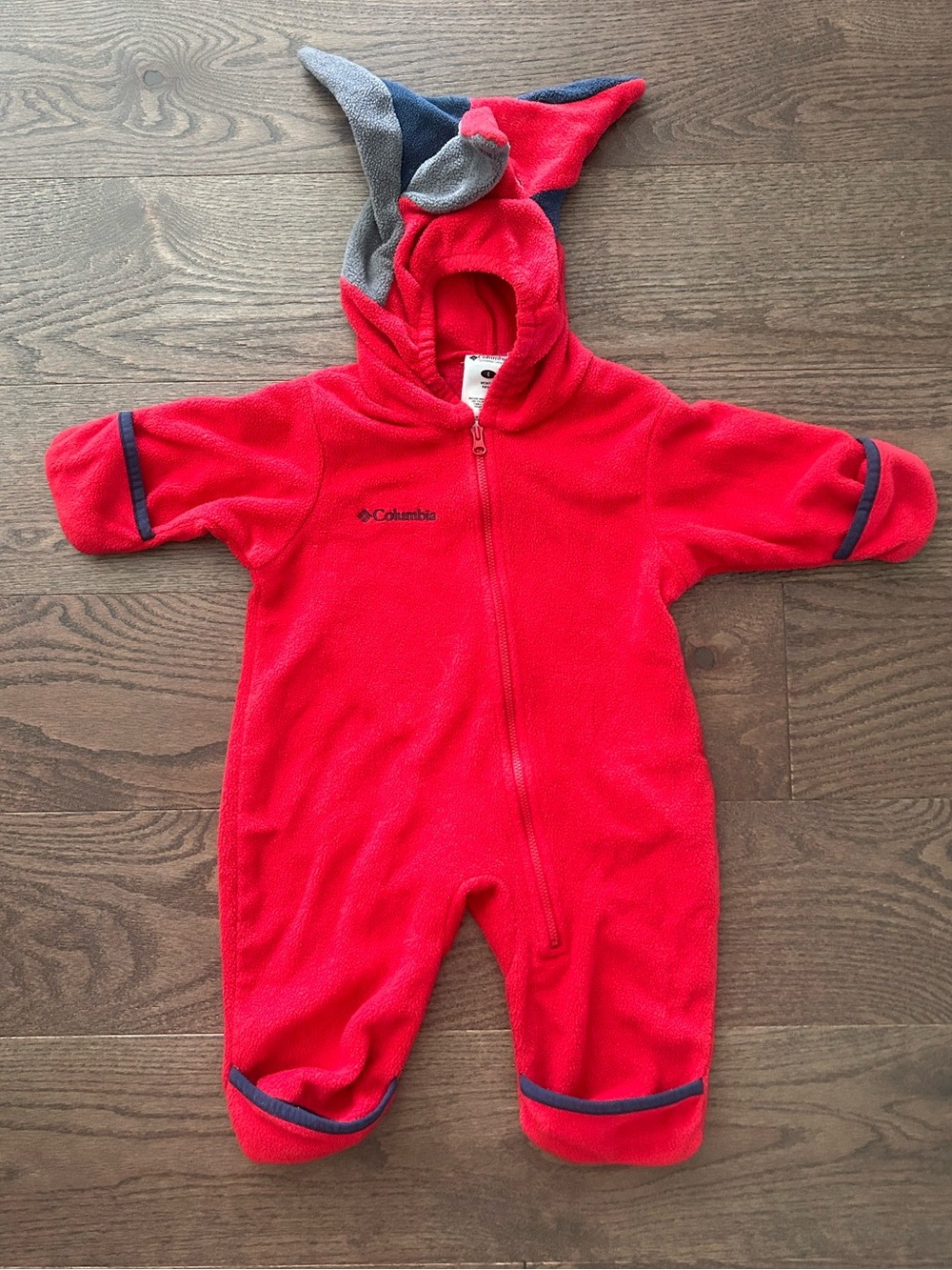 Columbia Size 6 month Baby Fleece Jester One Piece Bunting Suit